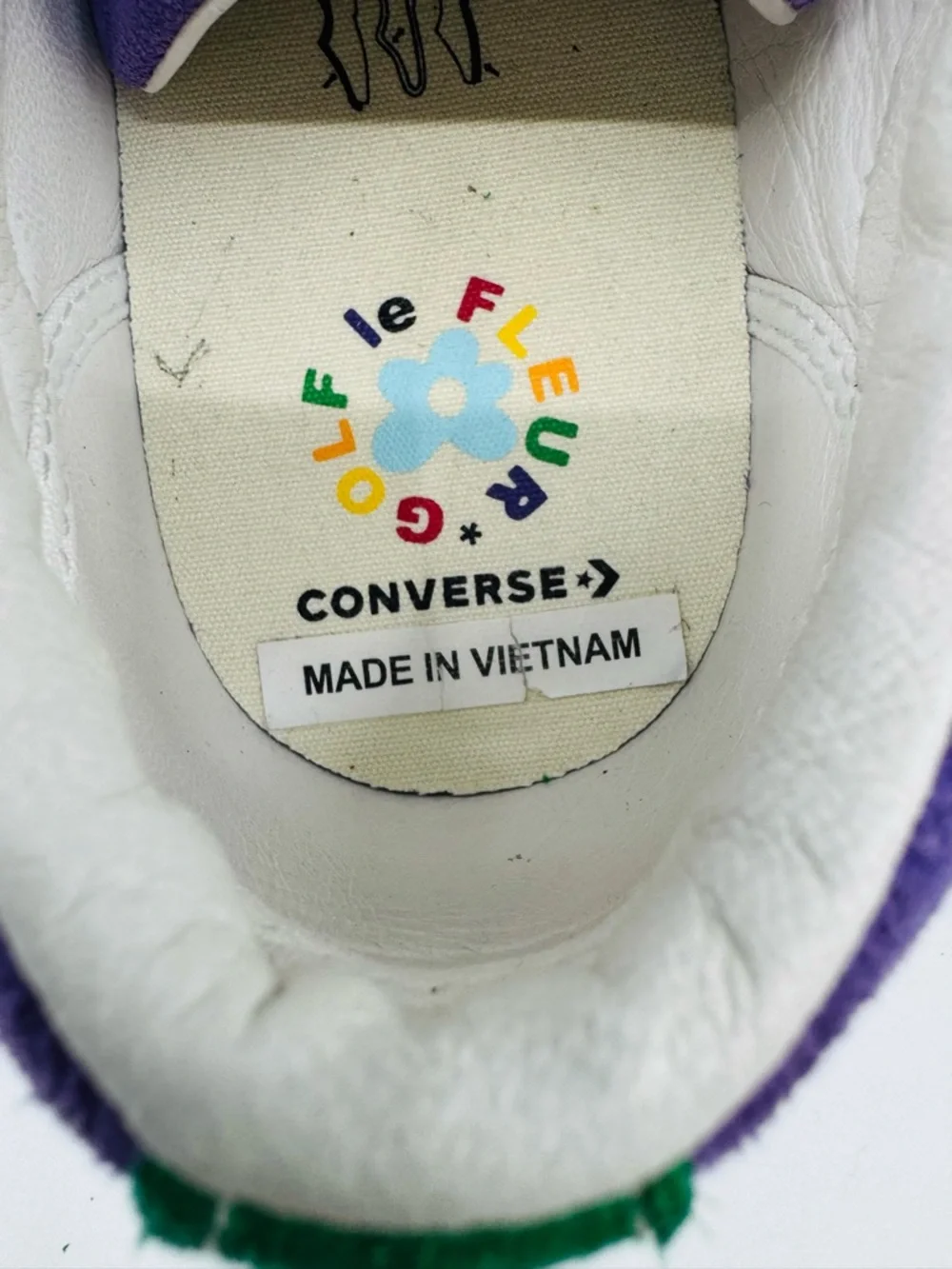Converse One Star Tyler the Creator Golf le Fleur Purple Green SZ 7 Men’s. - Picture 10 of 11